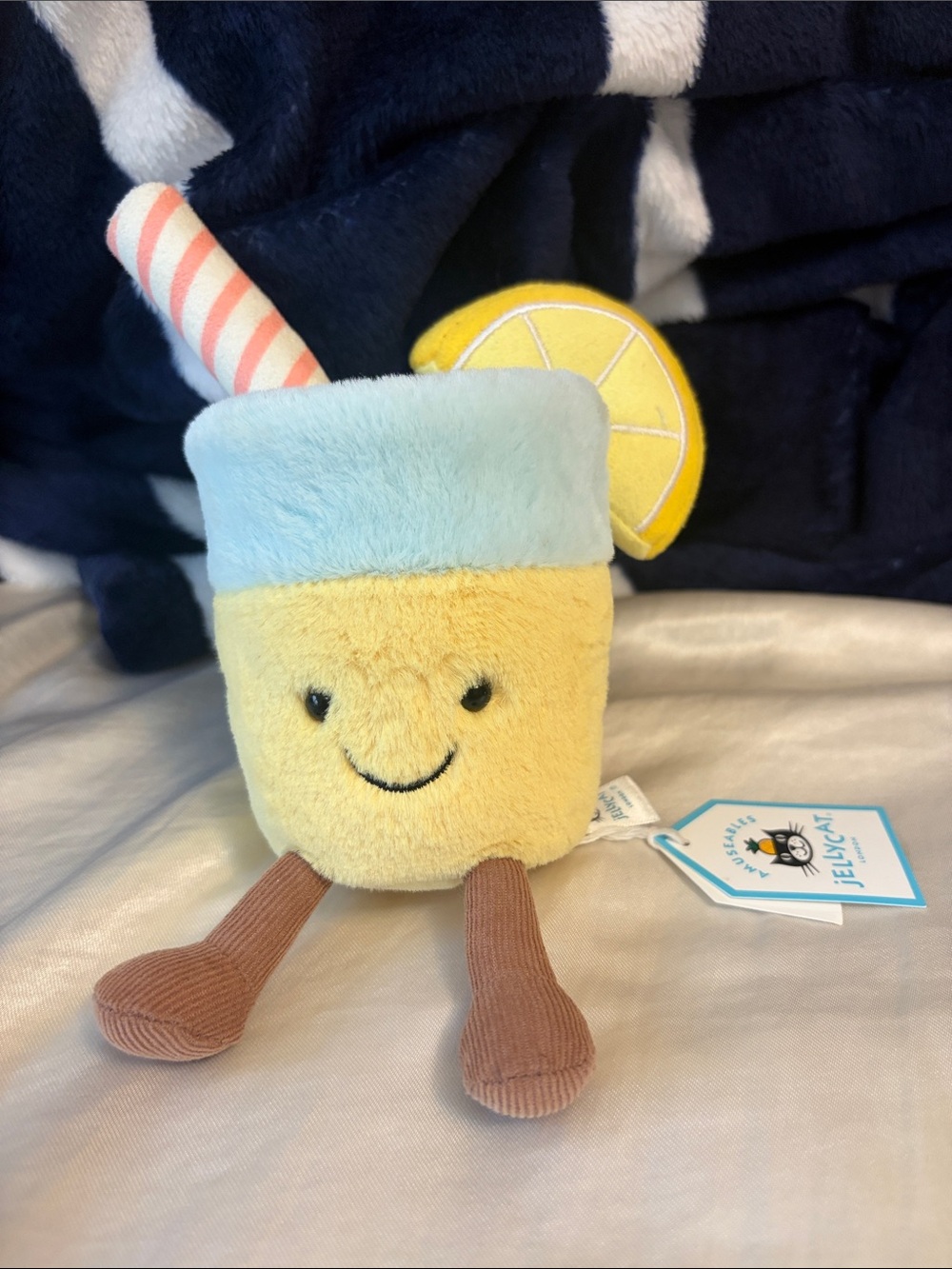 Jellycat Lemonade Cup Plush - Yellow, Light Blue, Brown & Pink